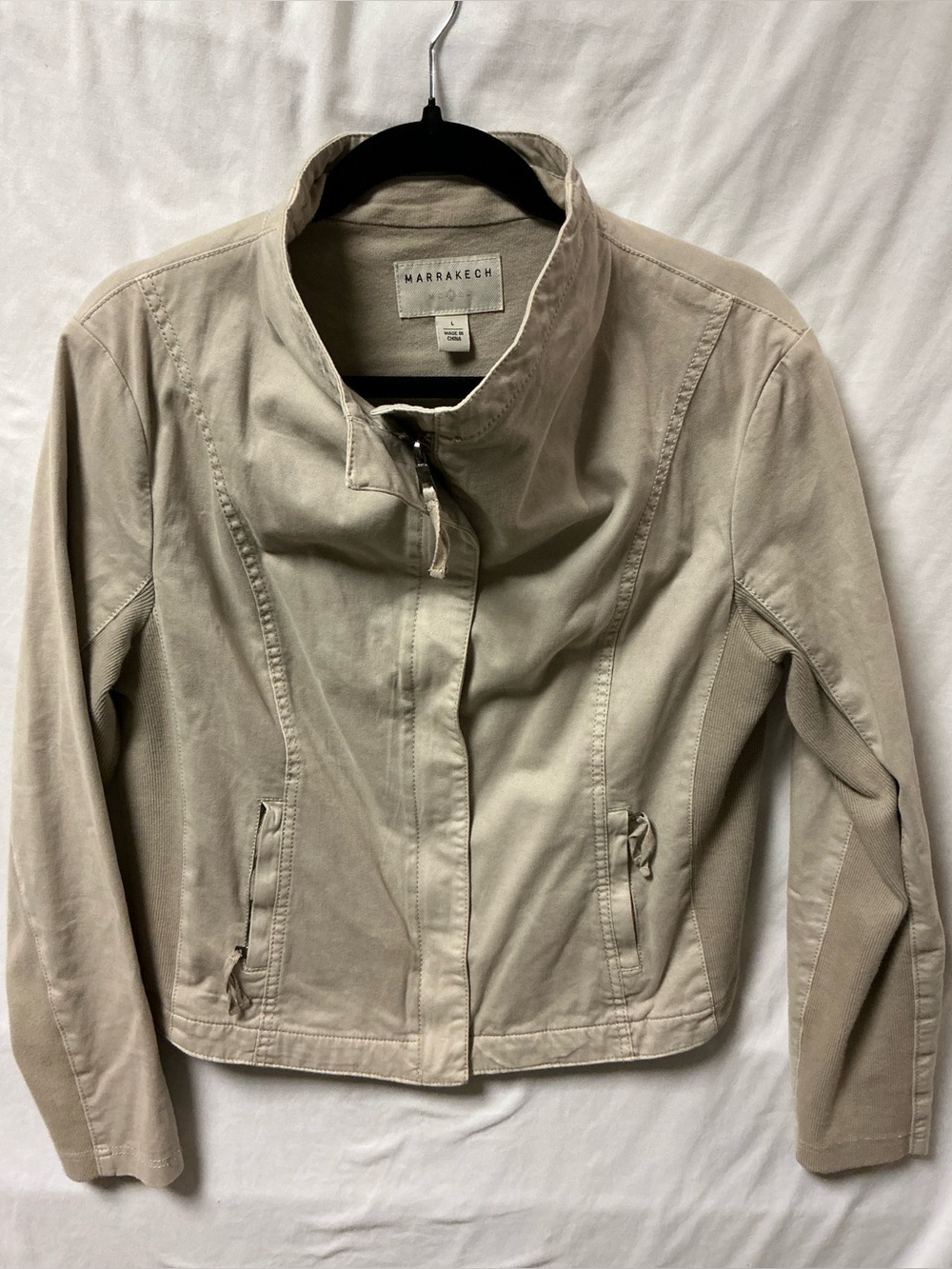 Anthropologie Marrakech Light Taupe Utility Jacket